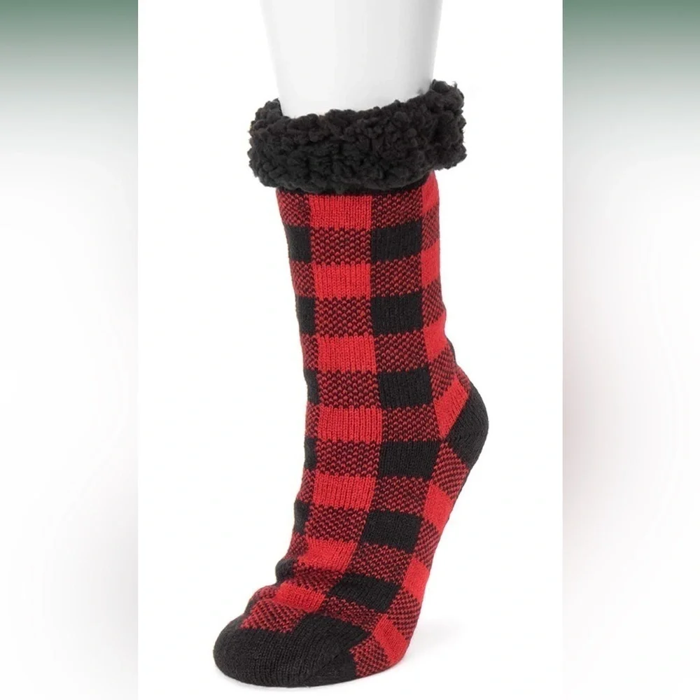 MUK LUKS womens Women's 1-pair Cabin Socks Size L-XL (8-10)